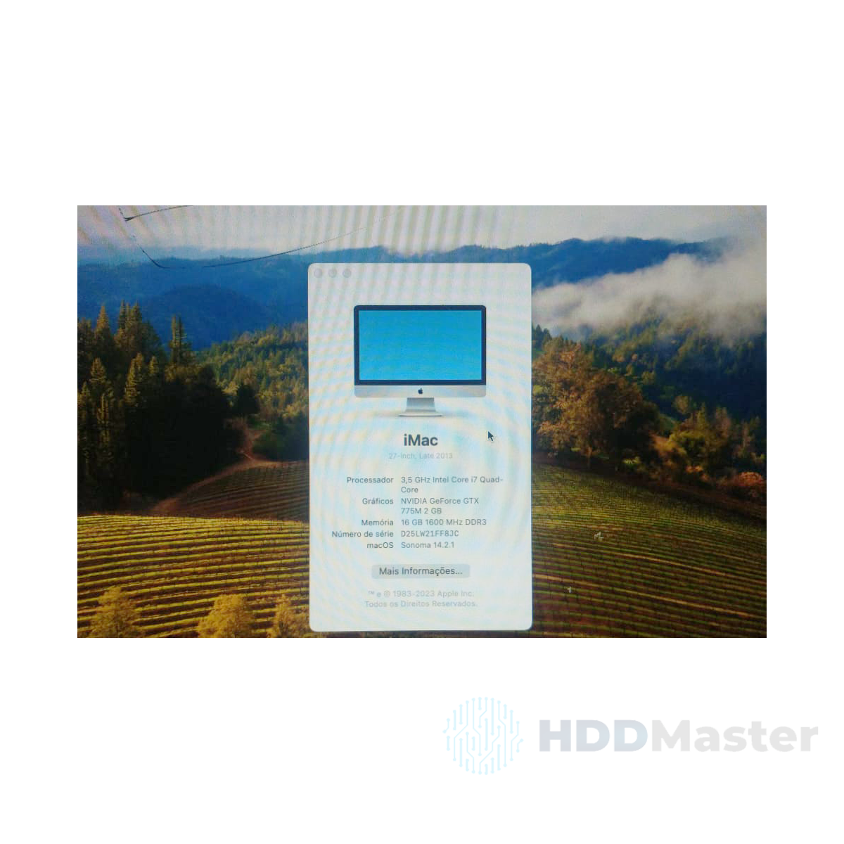 iMac Apple A1419 27" 2013 i7 16Gb/1Tb (C/DETALHE) - Imagem 2