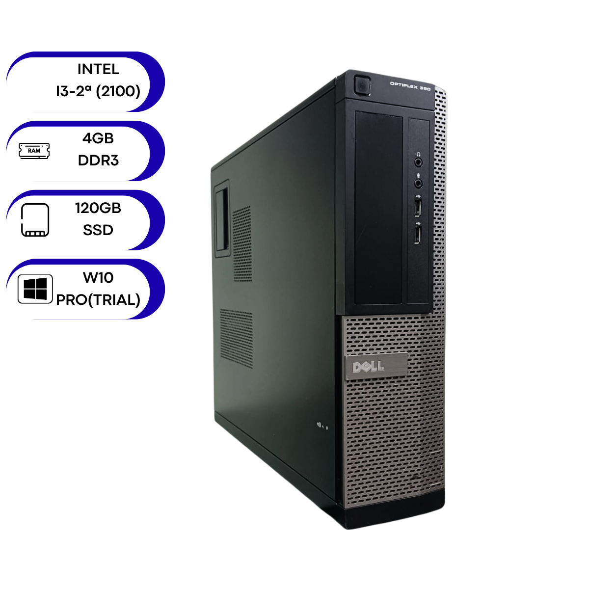 Desktop Dell OptiPlex 390 D07D i3 2ª 4gb/120gb