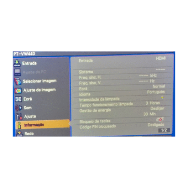 Projetor Panasonic PT-VW440 HDMI HD 4800 Lumens – 3h Uso - Imagem 6
