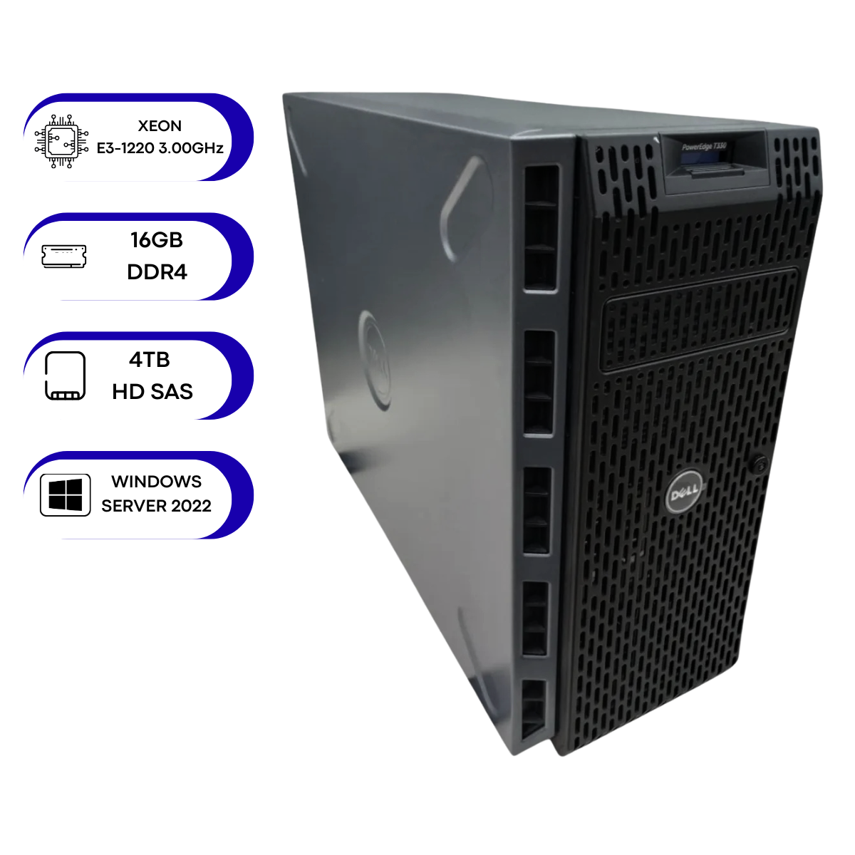 Servidor Dell PowerEdge T330 Xeon E3-1220 3.00GHz 16GB/4TB
