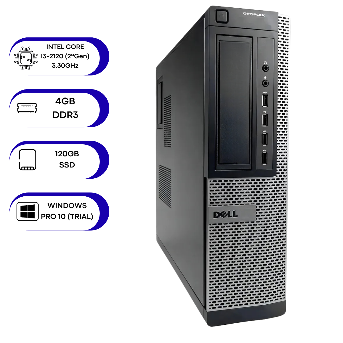 Desktop Dell OptiPlex 3010 D07D i3 2ª 4gb/120gb