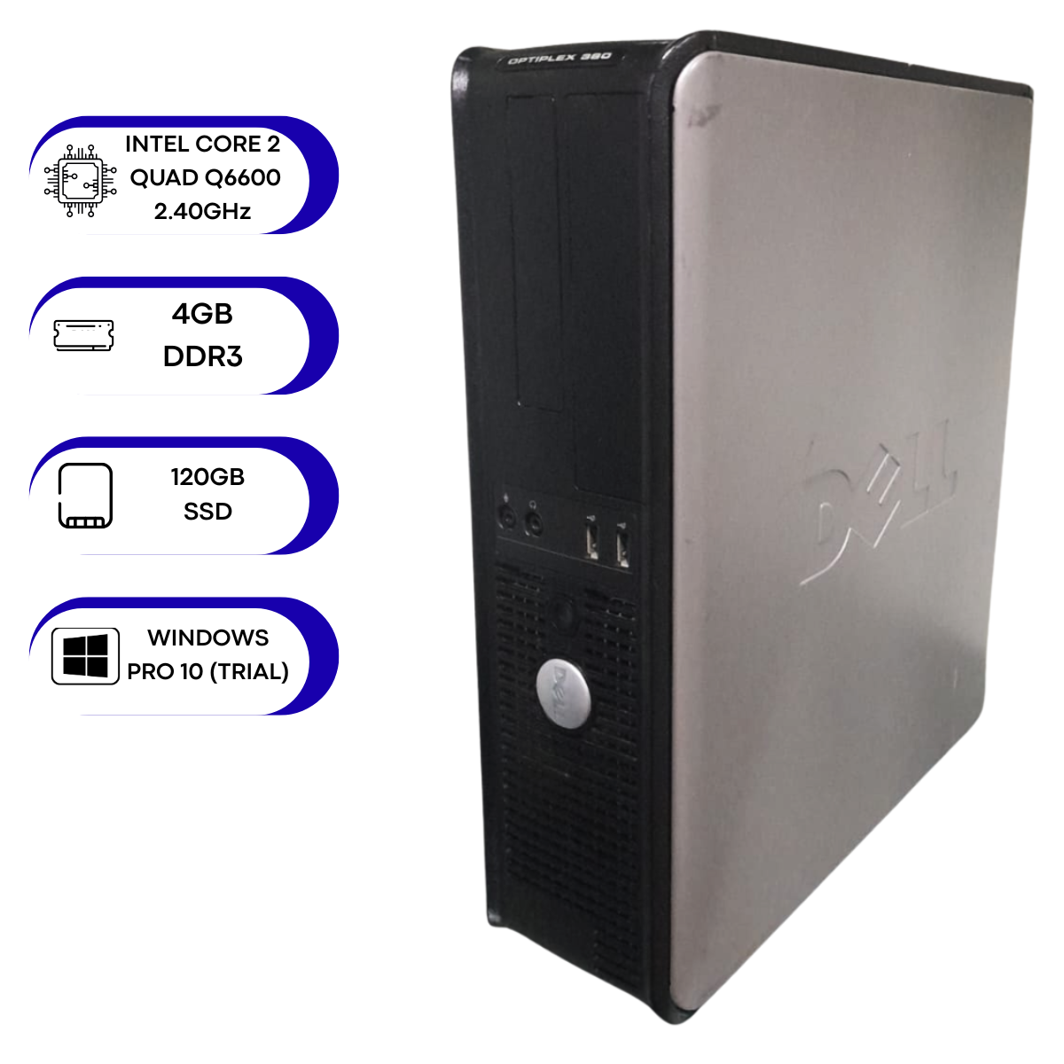 Desktop Dell OptiPlex 380 Series Core 2 Quad Q6600 4gb/120gb