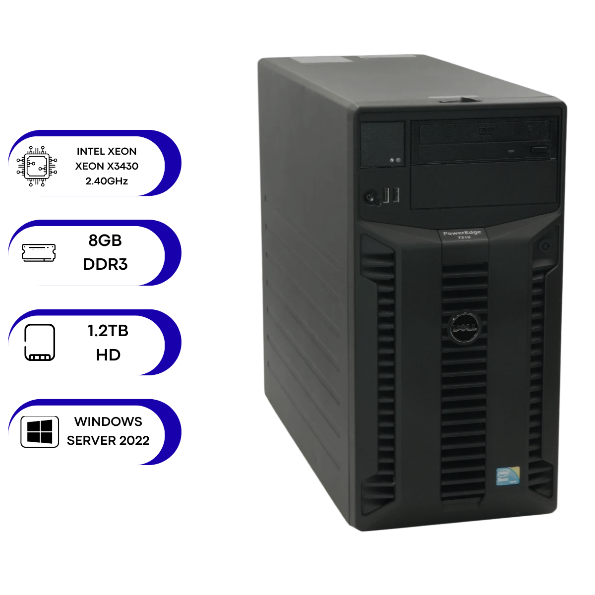 Servidor Dell PowerEdge T310 Xeon X3430 2.40GHz 8gb/1.2tb HD