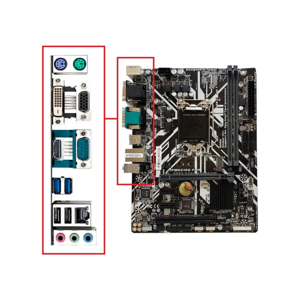 Placa Mãe PCWARE LGA 1151 Ddr4 IPMH310G PRO - Imagem 2